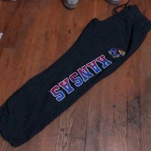 Dark grey Kansas Jayhawks sweatpants